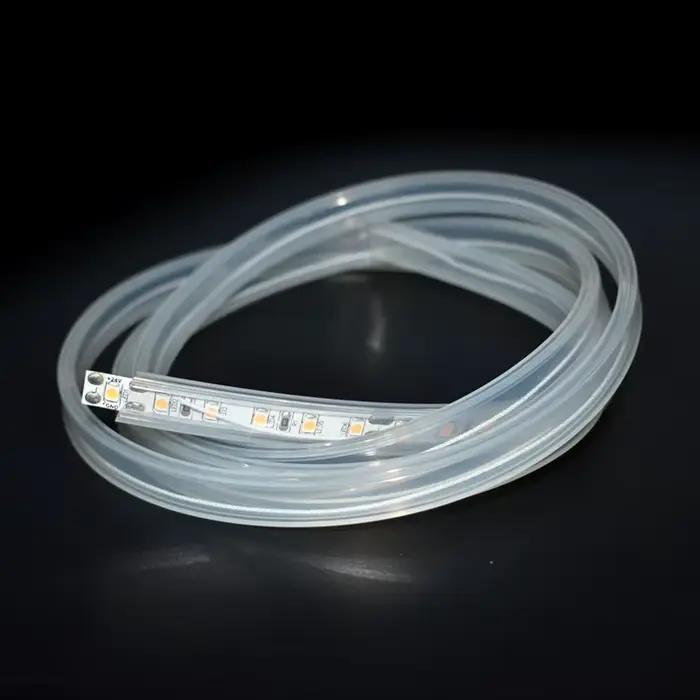 Tube LED néon en silicone 2835 5050 1210, housse de protection flexible transparente/blanc laiteux/noir, étanche pour bande lumineuse de 8 à 12mm