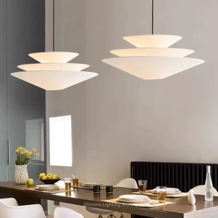 Lampe suspendue créative française en crème