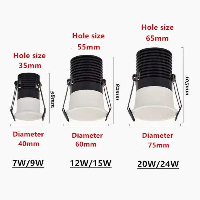 Spot lumineux LED encastrable avec technologie COB