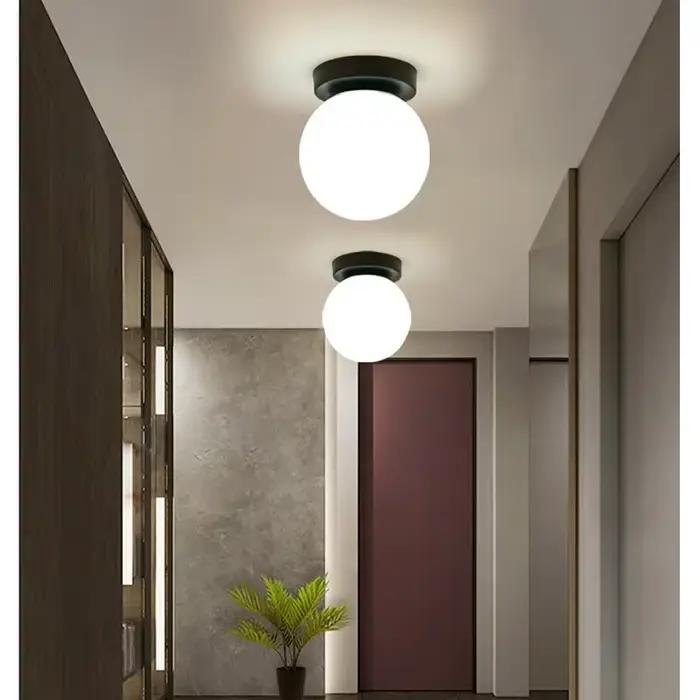 Applique Murale Nordique en Verre Globe