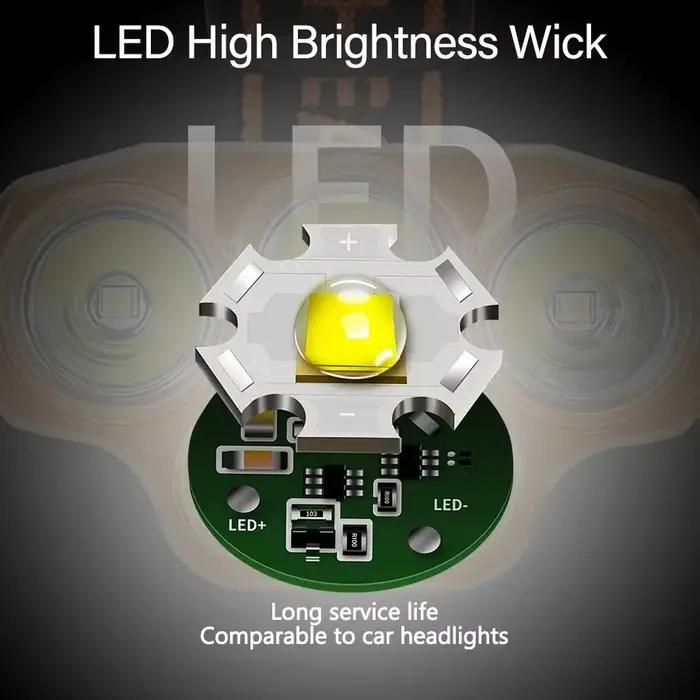 Lampe frontale puissante à 5 LED, rechargeable par USB, lampe frontale de pêche, lampe torche étanche, lampe de chasse, de camping, de course à pied, de randonnée