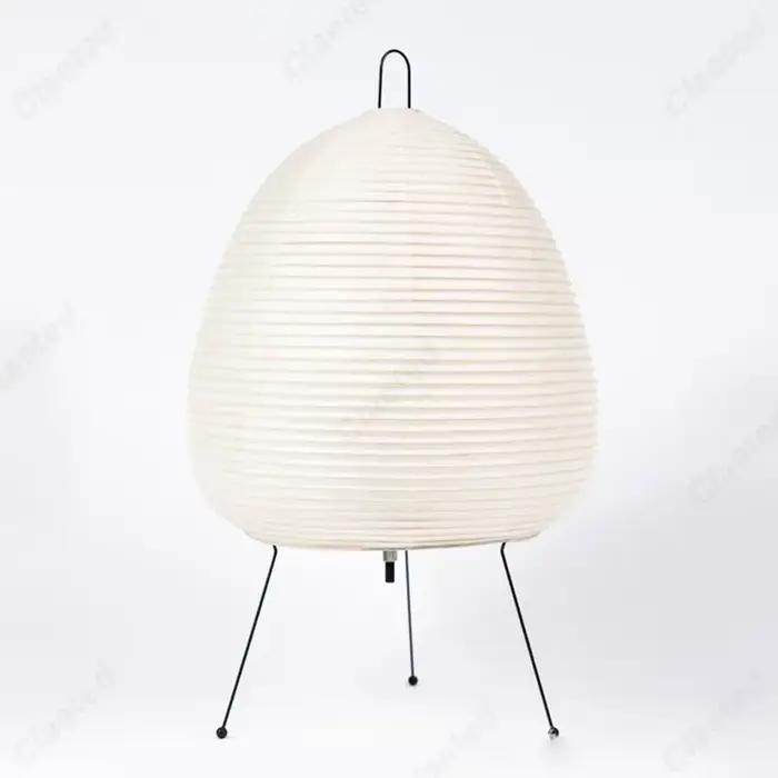 Lampe de table LED Akari Noguchi Yong lampe de chambre à coucher design japonais traditionnel papier de riz fer Blanc Bleu Noir Beige