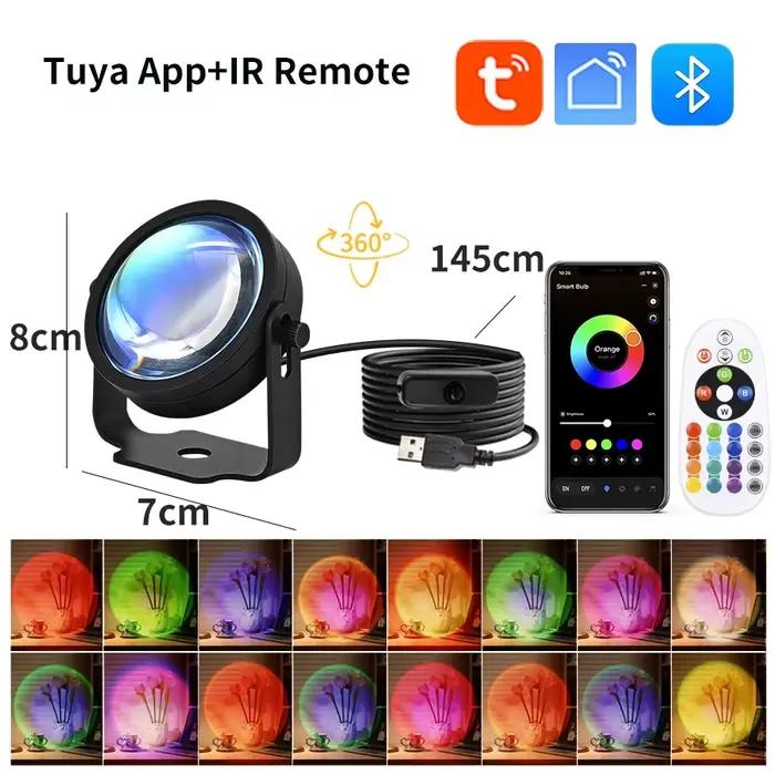 Lampe de coucher de soleil intelligente Tuya USB
