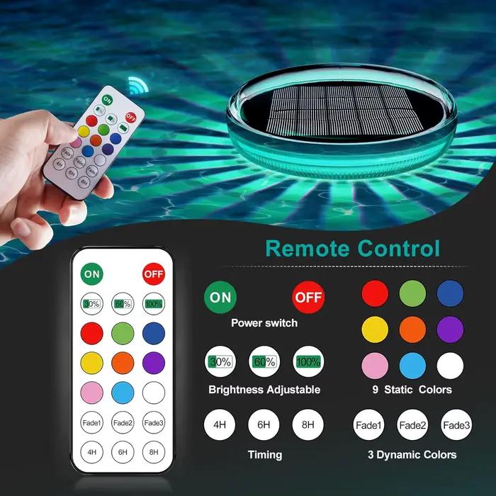 Lampes solaires flottantes pour piscine, changement de couleur, lumière LED étanche IP67, à énergie solaire, pour piscine, étang, jacuzzi, décoration de fête de mariage