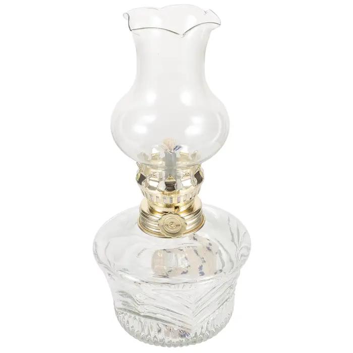 Lampe en verre vintage transparente lampe à huile lanterne pour maison chambre fêtes éclairage rustique lumière à huile vintage occasion spéciale salon chambre festive