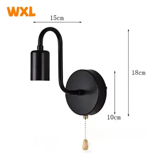 Applique murale industrielle nordique fer noir E27 luminaire décoratif pour chambre salle de bain salon romantique ambiance élégante à offrir occasions spéciales