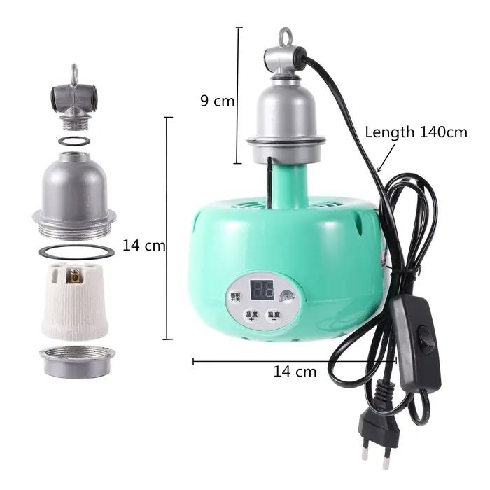 Lampe chauffante pour animaux de compagnie, lumière chaude pour poulet, régulateur de température thermostatique, boîte pour Reptile, lampe chauffante 220V 300W