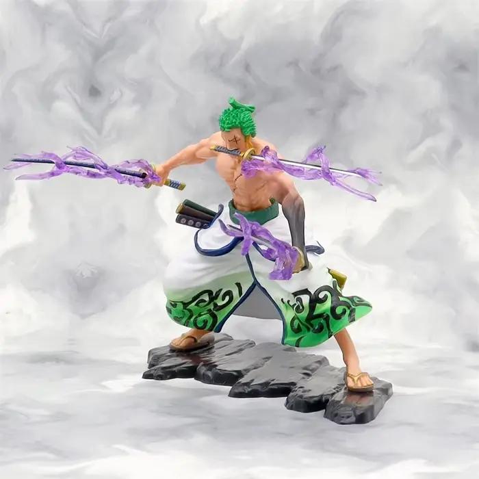 Figurine d'Anime One Piece Roronoa Zoro de 20 cm, Jouets Zoro, Figurine d'Action en PVC, Statue de Collection, Modèle de Dessin Animé, Poupées, Cadeaux