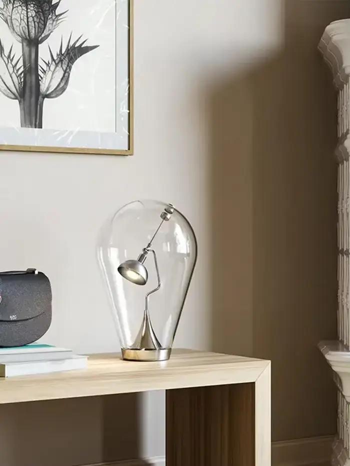 Lampe de bureau vintage en verre style industriel lampe de lecture lampe de table de chevet pour chambre à coucher décoration intérieure interrupteur tactile occasions spéciales offrir comme cadeau