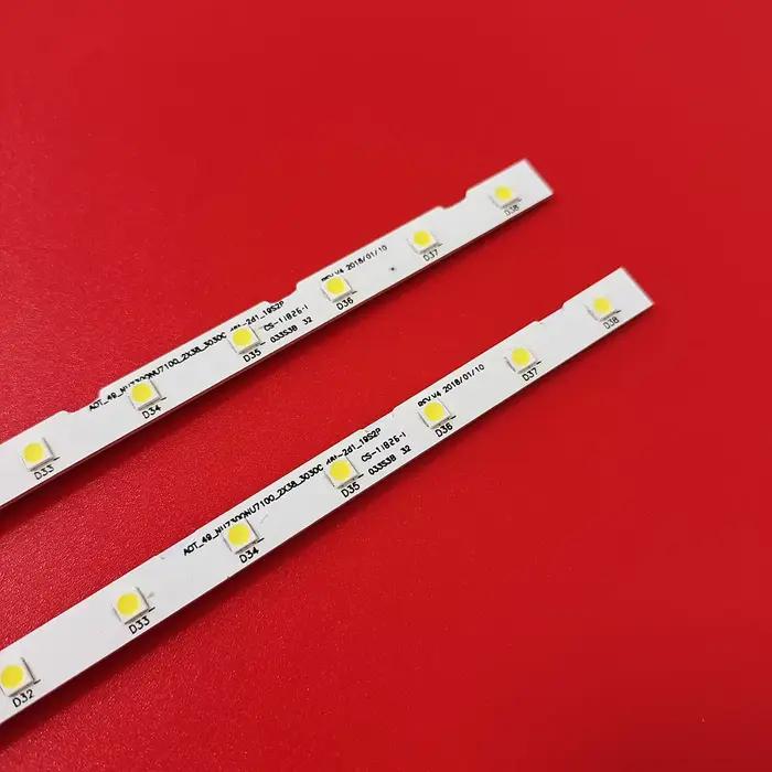 Bande de rétro-éclairage LED 38 lampes pour Samsung TV 49 pouces, UE49NU7140U UE49NU7100U UE49NU7100 UE49NU7170 UE49NU7300 AOT_49_NU7300_NU7100