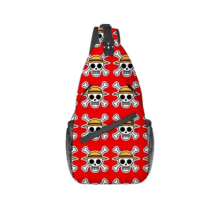 Sac à bandoulière One Piece Anime pour homme, grande capacité, sac à dos de poitrine, sac à dos de voyage pour couple, randonnée, sac à dos de jour, sac à bandoulière unique, cadeau