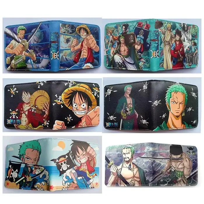 41 types une pièce Anime périphérique imprimé portefeuille à fermeture éclair dessin animé porte-monnaie court porte-carte Portable pour hommes et femmes