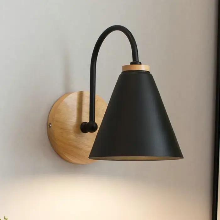 Applique Murale de oral et à LED Nordique en Bois avec Ceinture en Cuir, Lumière Décorative d'NikModerne pour Chambre à Coucher, Bureau, Salon