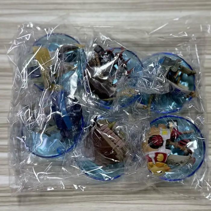 Lot de 6 figurines de bateaux pirates One Piece : Sunny, Go Merry, Blackbeard – Modèles décoratifs pour boîtier PC
