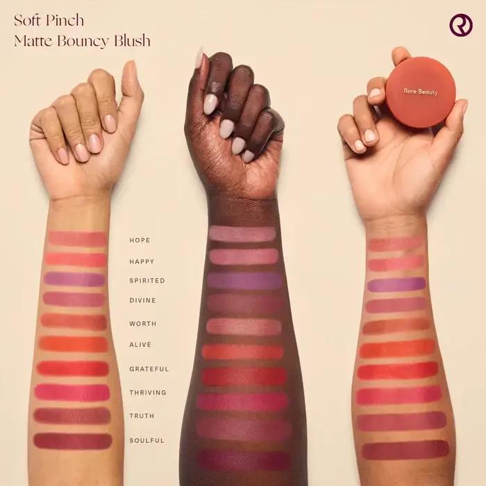 Rare Beauty 7 Couleurs Soft Pinch Matte Bouncy Cushiony Blush Crème-Poudre Légère et Aérienne Hydratante Cosmétiques de Maquillage