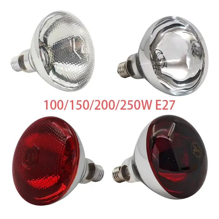 Lampe chauffante épaisse pour volaille, ampoule d'élevage de haute qualité E27 100W/150W/200W/250W, lumière LED pour couveuse d'animaux domestiques, trappe chauffante pour poussins