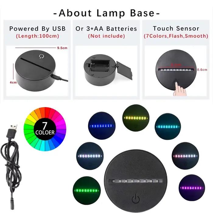 Lampe de nuit LED 3D Seigneur des Anneaux