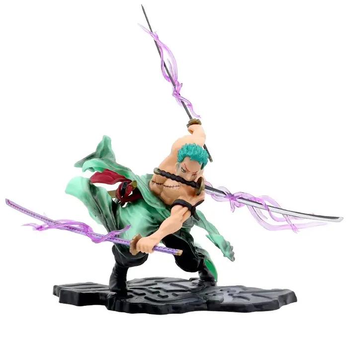 En stock, figurine d'anime One Piece de 10 cm, GK Roronoa Zoro, statue de manga à trois lames Sa-maximum, figurine d'action, modèle de collection, jouet pour enfant