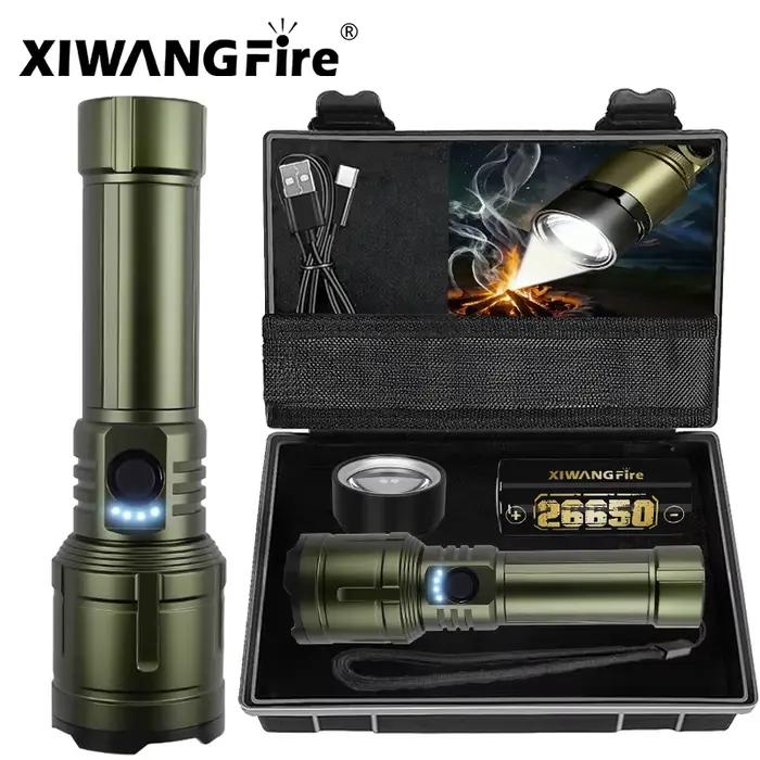 Lampe de poche Ultra puissante, allumage concentré, lampe tactique militaire étanche, torche d'aventure pour Camping en plein air