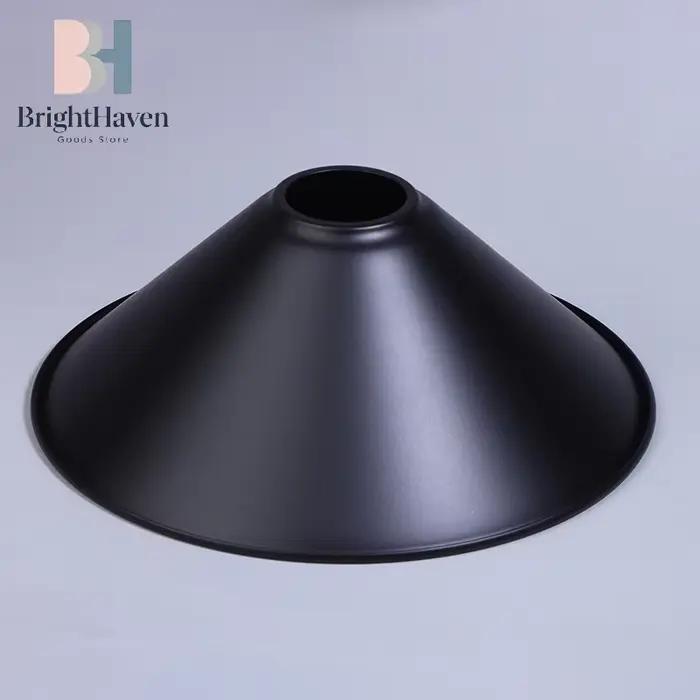Abat-jour en fer noir style industriel rétro américain pour lampe de table applique murale lustre restaurant magasin de vêtements BH