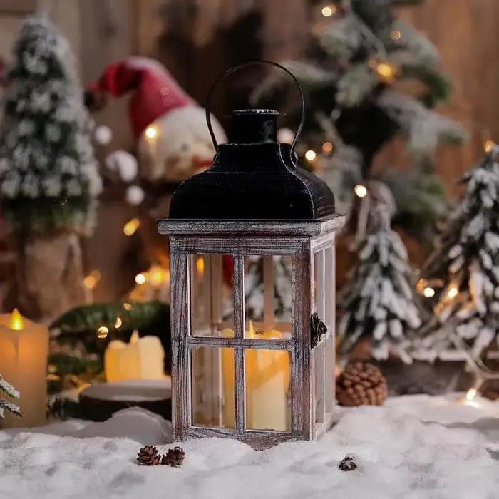 Lampes à vent en bois rétro créatives