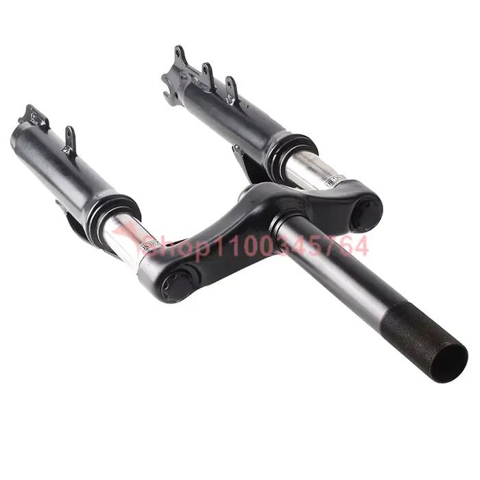 Fourche à Suspension Avant de 14 Pouces pour Disque de Frein, Support en Acier Allié pour Moto, VTT, Scooter Électrique, Tube de Choc