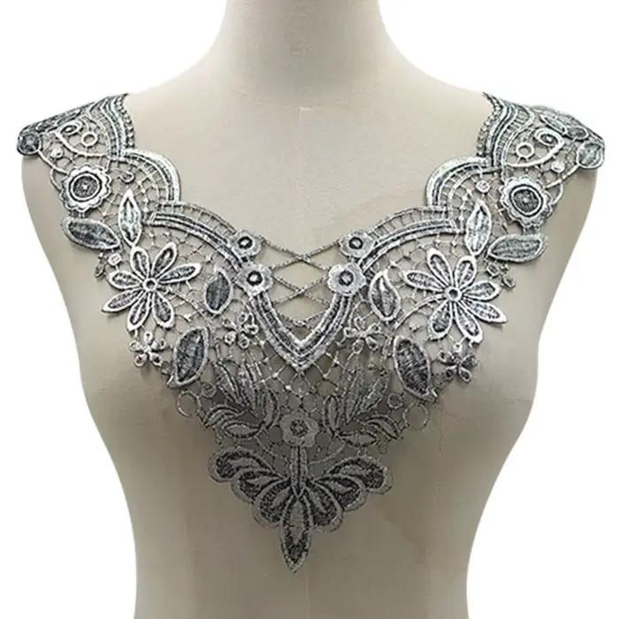 Broche brodée, dentelle florale ajourée, accessoires de couture DIY, matériel artisanal pour broderie