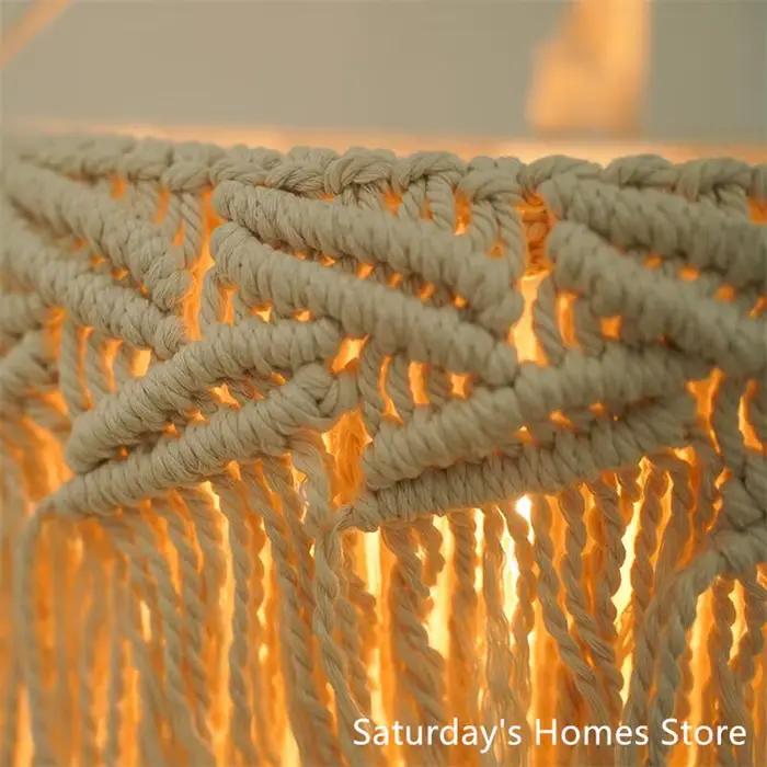Lustre en macramé fait main
