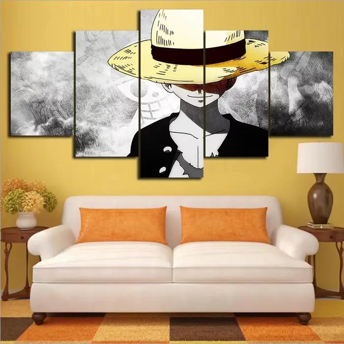 5 pièces HD mur Art Anime affiche photo une pièce singe D. Luffy