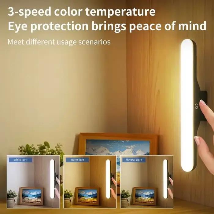 LED maquillage lumière Rechargeable magnétique Protection des yeux miroir lampe tactile appliques murales 30CM pour Selfie garde-robe salle de bain éclairage