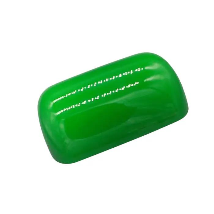 Abat-jour rétro vert en verre pour banque