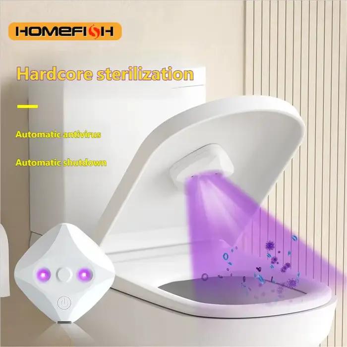 HOMEFISH Nouvelle Lampe de Stérilisation des Toilettes, Lampe de Désinfection Mini Portable, Stérilisateur USB Rechargeable pour la Maison