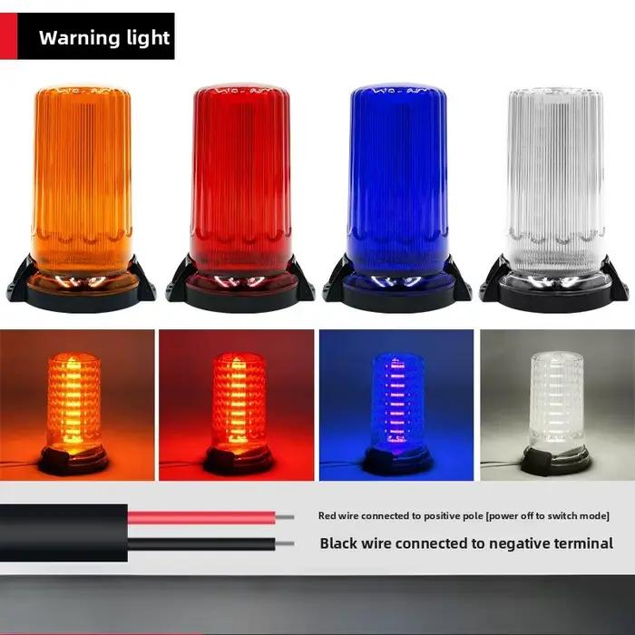 Lumière stroboscopique de voiture d'urgence, balise rotative pour Indication de la circulation, 54 LED, jaune, bleu, rouge, blanc, Flash d'avertissement de voiture
