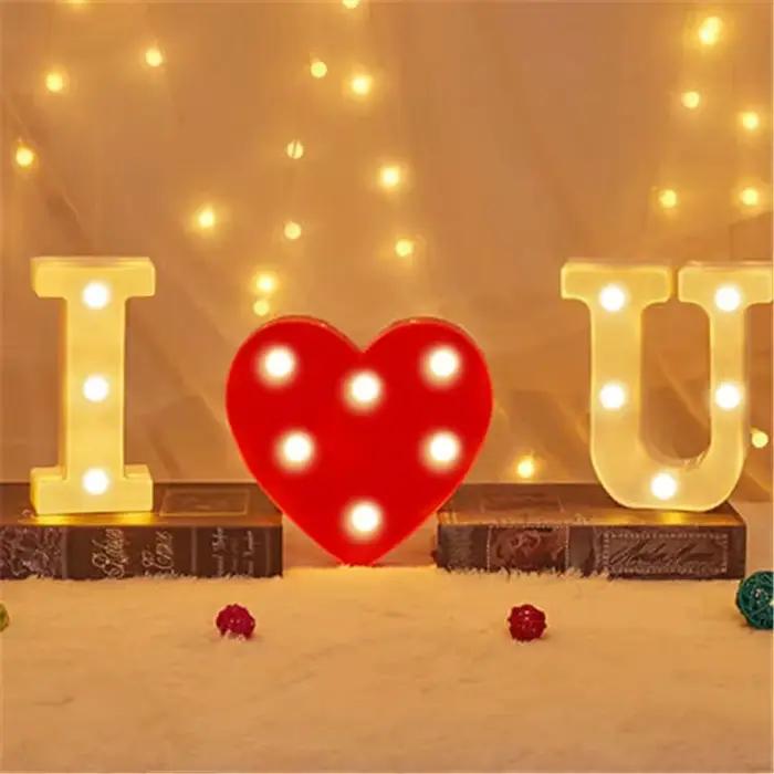 Veilleuse lumineuse avec lettres et chiffres, alphabet shoous, éclairage de décoration pour maison, mariage, anniversaire, fêtes de Noël, lumière LED personnalisable pour ambiances magiques