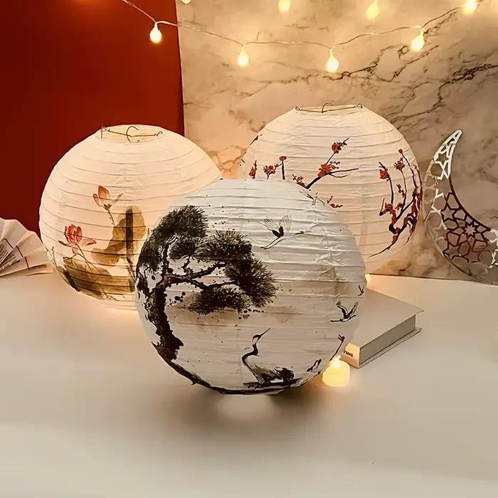 Abat-jour Lanterne Ronde en Papier