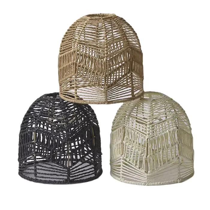 Abat-jour de lustre tissé Boho