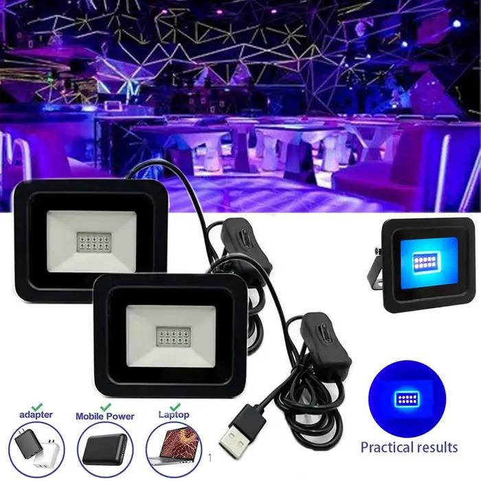 Projecteur LED UV Portable 5V USB 10W 395nm UVA