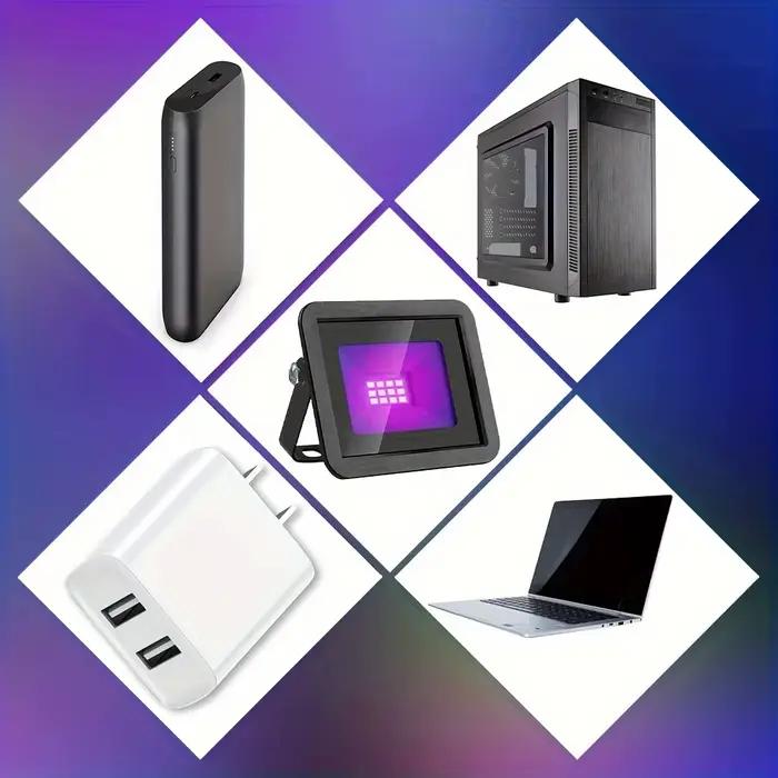 Projecteur UV LED 20W 385-400nm, lumière de scène fluorescente effet UV avec interrupteur pour fête, DJ, éclairage de Festival