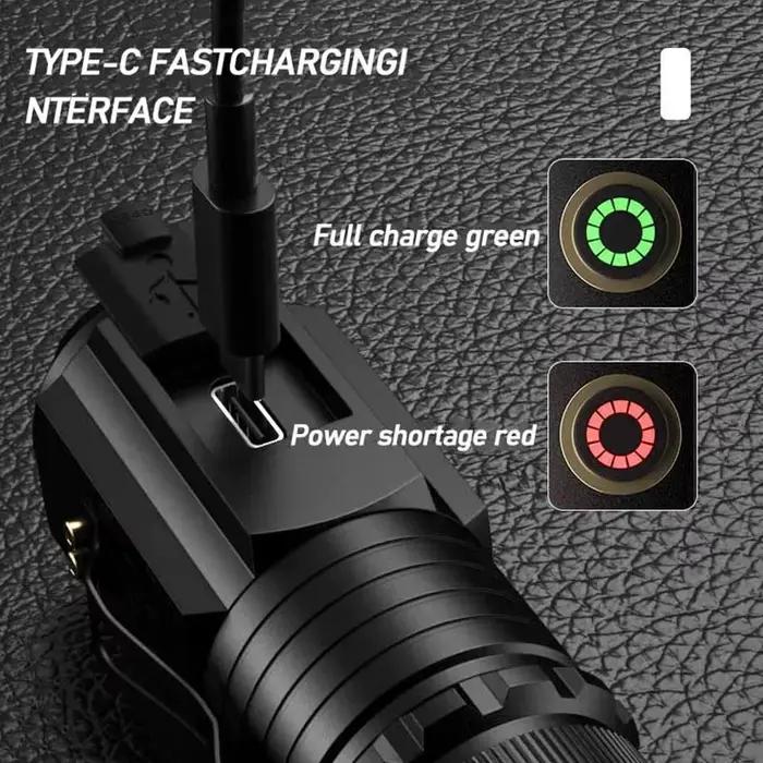 Mini lampe torche LED portable puissante, torche de poche étanche pour la randonnée et le camping, avec clip pour stylo et aimant à l'arrière