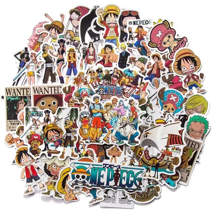 Articles de fête d'anniversaire One Piece : décorations, décorations de gâteau, remplisseurs de sacs cadeaux, bracelets slap, autocollants, récompenses pour la classe, et autres articles promotionnels