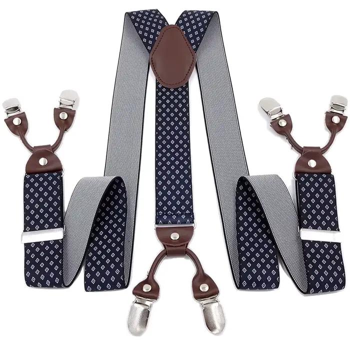 RapDuty-Bretelles vintage pour hommes, grandes et hautes, 3.5x120cm, large, dos en Y, 6 clips en métal, élastiques réglables, surintendant ser, bretelles, ceinture