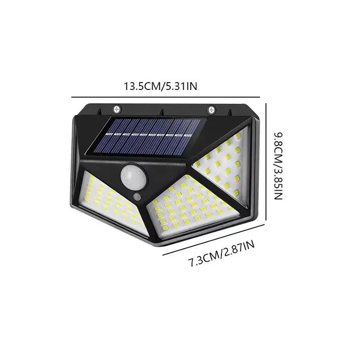 Lampe murale solaire avec détecteur de mouvement pour extérieur résistant à l'eau et sans fil pour jardins, terrasses et couloirs