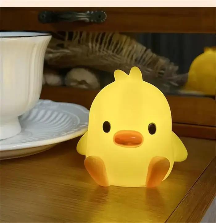 Canard/poulet veilleuse chambre décoration mignon dessin animé Animal veilleuse cadeaux de noël pour chambre d'enfants chevet lampe de couchage
