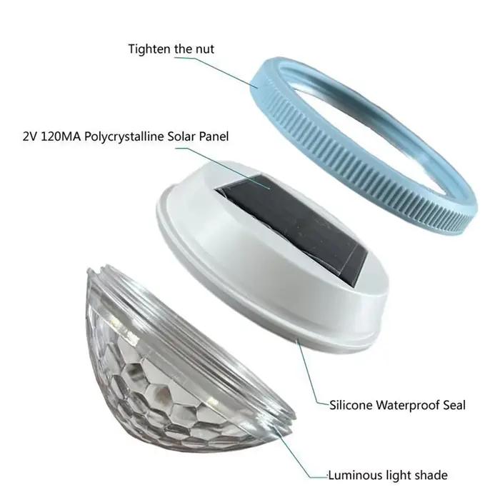 Lampe solaire flottante pour piscine, avec panneau, Rechargeable, pour l'extérieur, décoration de jardin de nuit, étanche, mur Led