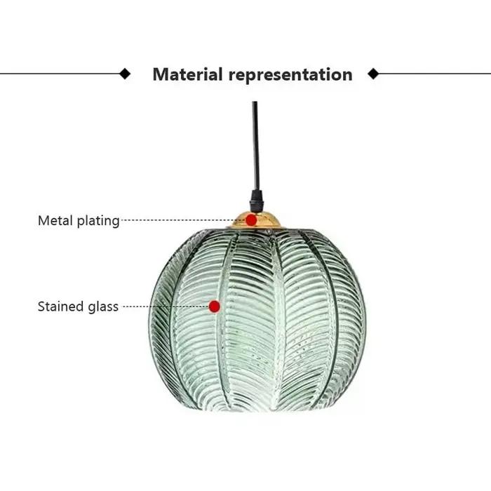 Lampe Suspendue en Verre Vert Moderne pour Salon Salle à Manger Hôtel Chambre Bureau Occasions Spéciales