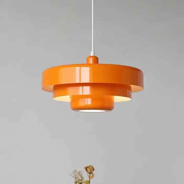 Lampe à suspension orange rétro médiévale salle à manger restaurant décor à la maison LED lustre de plafond éclairage pour café bar lampes suspendues
