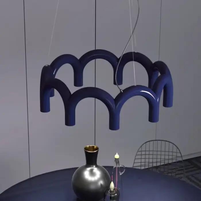 Oblure Arc lustre Post Design moderne suspension pour café salon cuisine lampe en forme de U