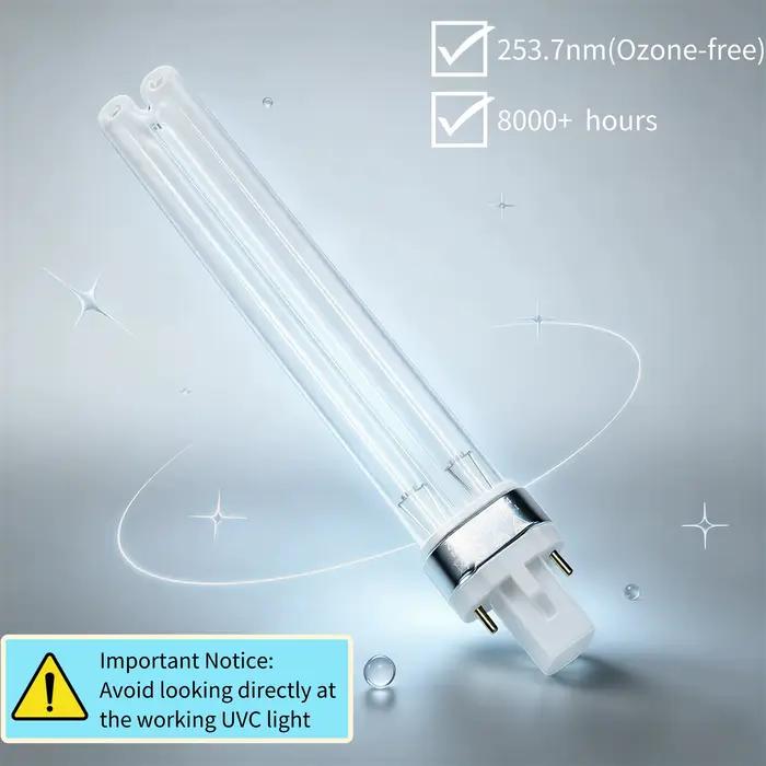 Lampe UV de stérilisation et de désinfection 13W G23 PLS, remplacement pour filtres UVC ou clarificateurs de bassin