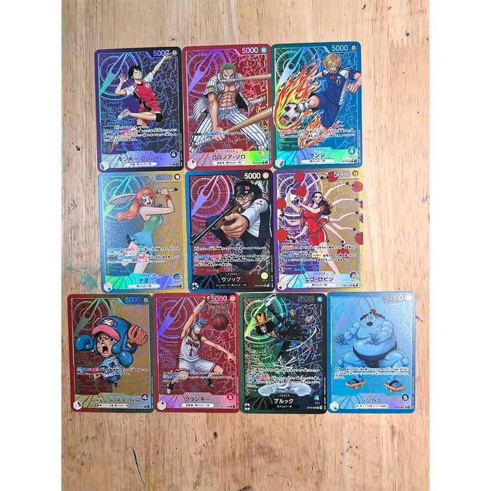 Personnages d'anime ONE PIECE Edward Newgate Portgas·D· Ace, jouets de jeu bronzés faits maison, carte de collection, cadeau d'anniversaire de noël