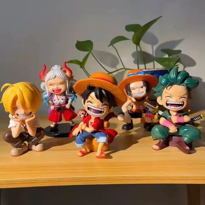 Figurine d'anime One Piece - Portgas D Ace Yamato, modèle Q Version, jouet de collection, ornement décoratif, cadeau d'anniversaire idéal pour enfant